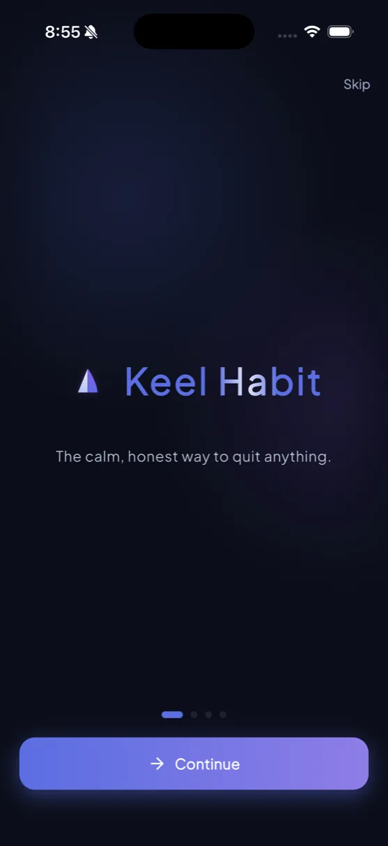 Keel Habit — the calm way to quit
